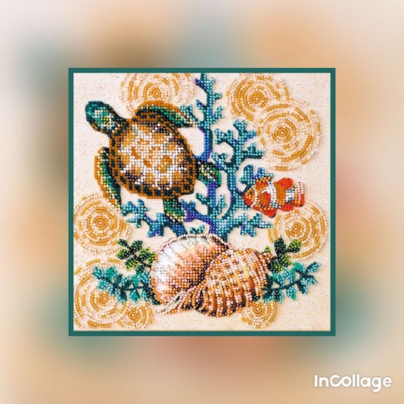 DIY Bead Embroidery Kit, Beaded Wall Art, Bead Art Pictures, Craft Beads 