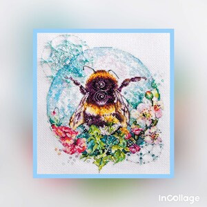 Cross-stitch kits Caramel spider web, DIY cross stitch kits Bee. Bee embroidery kit,  Сross Stitch Kits for Beginners