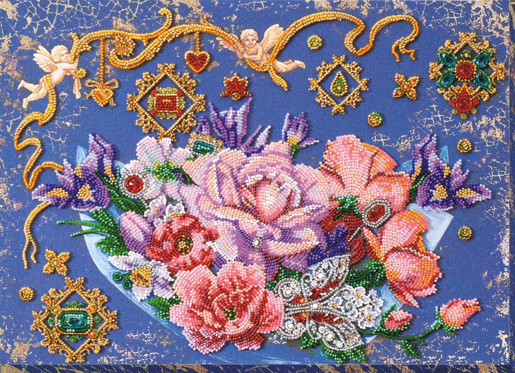 DIY Bead Embroidery Kit. Beaded Wall Art Bead Embroidery Kit Etsy