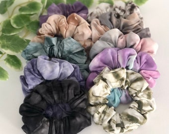 Scrunchies - Tie Dye Collection, Bamboo Jersey, Summer Scrunchies, Hair Accessories, Hair Tie