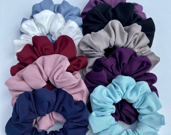 Bamboo Scrunchies - Soft Knit Scrunchies, Large Scrunchies, Multiple Colours, Hair Accessories, Hair Tie