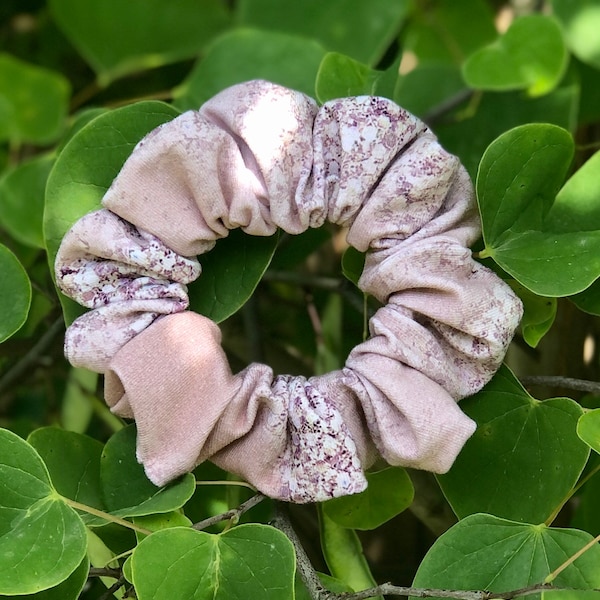 Tie Dye Scrunchie, Pink Tiara Fun Scrunchies, Organic Jersey Knit, Hair Accessories, Hair Tie