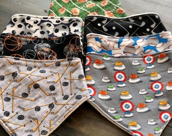 Baby Bandana Bibs | Sports Themed | Drool Bibs | Boy Bibs | Girl Bibs | Baby Shower Gift | Bandana Bibs