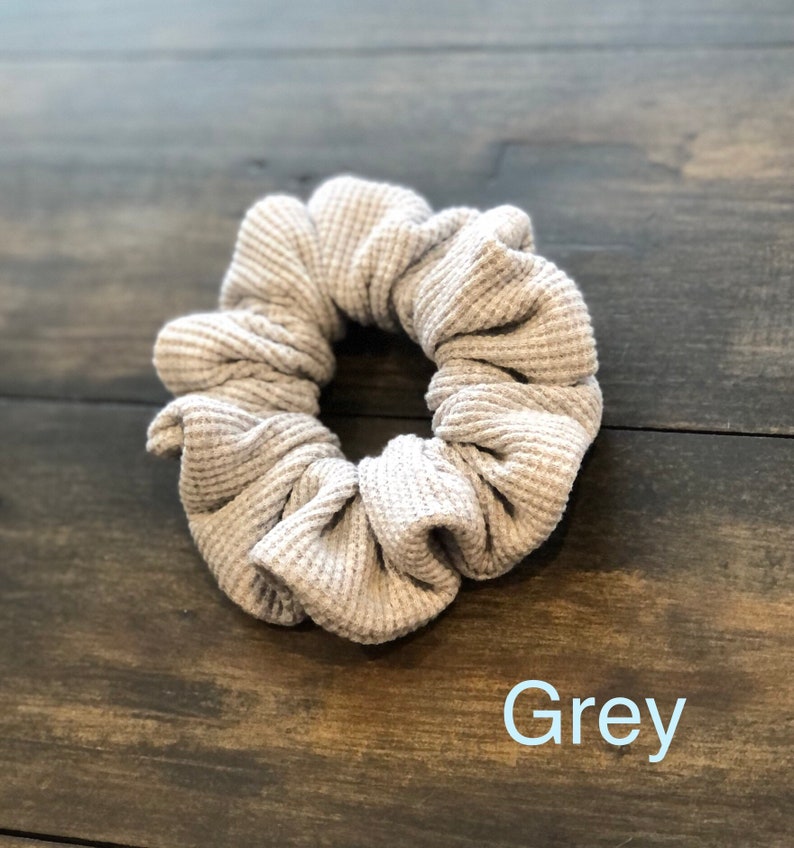 Organic Waffle Knit Winter Colours Hair Accessories Hair Ties 100/% Organic Cotton Scrunchies
