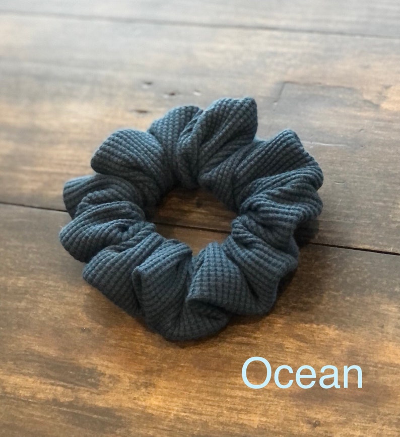 Organic Waffle Knit Winter Colours Hair Accessories Hair Ties 100/% Organic Cotton Scrunchies