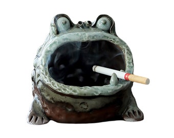 Lucky Toad Ashtray Cute Ceramic Windproof Ash Tray