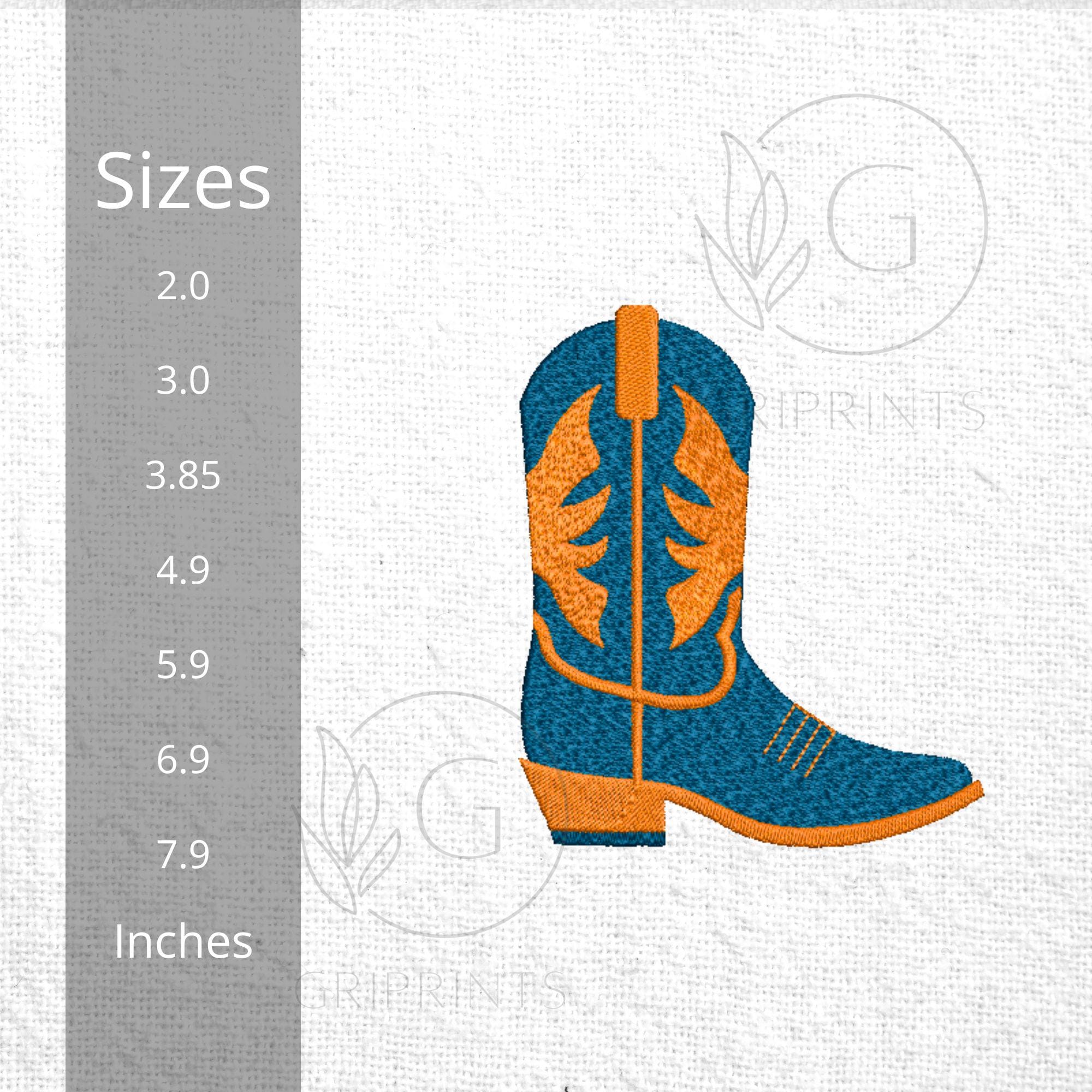 Cowboy Boot Machine Cowboy Boot Machine Embroidery Design | Western Stitch File (7 Sizes ...