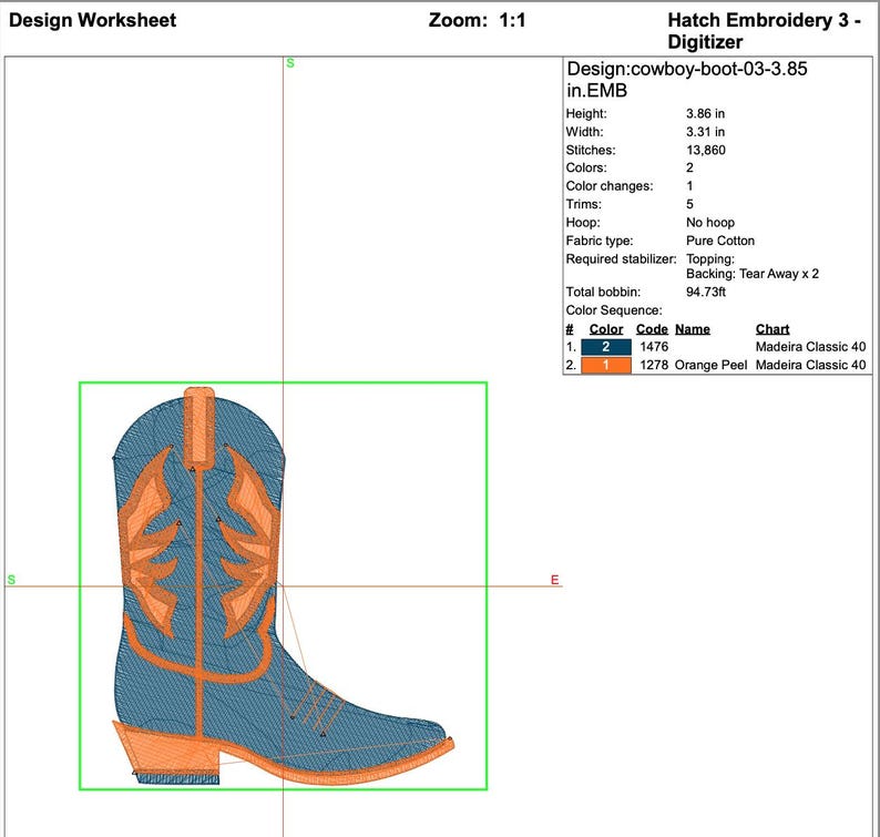 Cowboy Boot Machine Cowboy Boot Machine Embroidery Design | Western Stitch File (7 Sizes ...