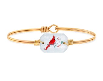 Red Cardinal Bangle Bracelet 2025