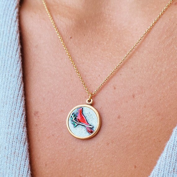 Luca Danni Red Cardinal Necklace for 