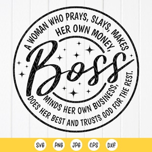 Boss Definition SVG, Motivations-Svg, Frauen-Power-Svg, Business-Svg, feministisches svg, Frau Empowerment svg, Instant Download-Dateien für Cricut