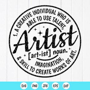Künstler Definition svg, Künstler Geschenk svg, Kunstliebhaber SVG, Künstler svg, Künstler-Shirt svg, Künstlerzitat, Maler svg, Sofortiger Download-Dateien für Cricut