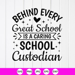 SVG de conserje escolar solidario: obsequio de agradecimiento al personal de limpieza (descarga digital)