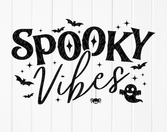 不気味な雰囲気のハロウィンSVG：面白いシャツのデザイン、Cricutファイル、Cricut用カットファイル、昇華デザイン（デジタルダウンロード）
