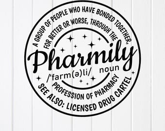 Definición divertida de farmacia SVG: Regalo de farmacéutico, archivos de corte para Cricut, diseños de sublimación (descarga digital)