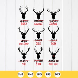 Christmas Deer Hunting SVG: Reindeer Meat, Hunter Design,Cricut files,Sublimation Designs(Digital Download)