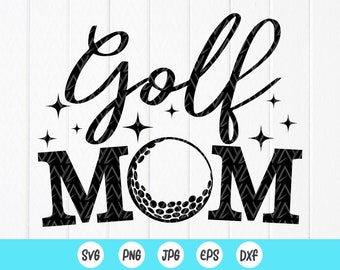Golfmoeder SVG: grappig golfershirtontwerp, cadeau golfliefhebber, gesneden bestanden voor Cricut, sublimatieontwerpen (digitale download)