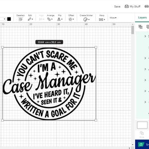 Funny Case Manager SVG PNG: Nurse Gift, Cricut File (digital Download ...