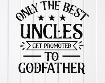 Aankondiging gepromoveerd tot Godfather (svg, png, jpg, eps, dxf) (digitale download)