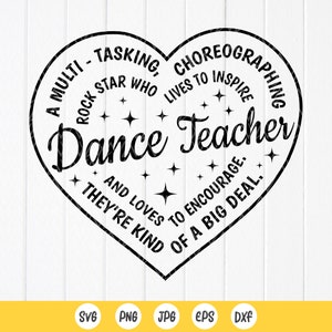 Dance Teacher Definition SVG: Gift for Cricut,Cut files for Cricut, Sublimation Designs (Digital Download)