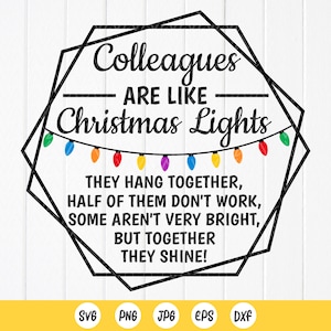 Kollegen sind wie Weihnachtsbeleuchtung SVG, lustige Mitarbeiter Weihnachtsgeschenk SVG, Weihnachtsschmuck svg, digitale Dateien Instant Download für Cricut