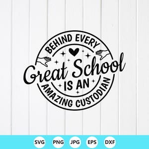 Impresionante SVG de conserje escolar, regalo de limpieza (descarga digital)