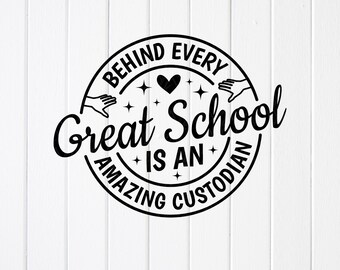 Amazing School Custodian SVG, Janitorial Gift (Digital Download)