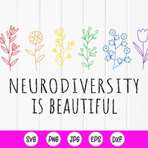 Neurodiversiteit is prachtig Svg, Autisme Moeder Shirt SVG, Autisme Acceptatie SVG, Autisme Bewustzijn SVG, ADHD SVG, Instant Download bestanden voor Cricut