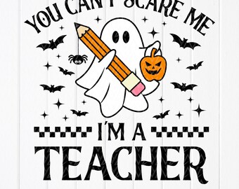 Professeur Halloween SVG : conception de fantômes effrayants, fichiers de coupe pour Cricut, conceptions de sublimation (téléchargement numérique)