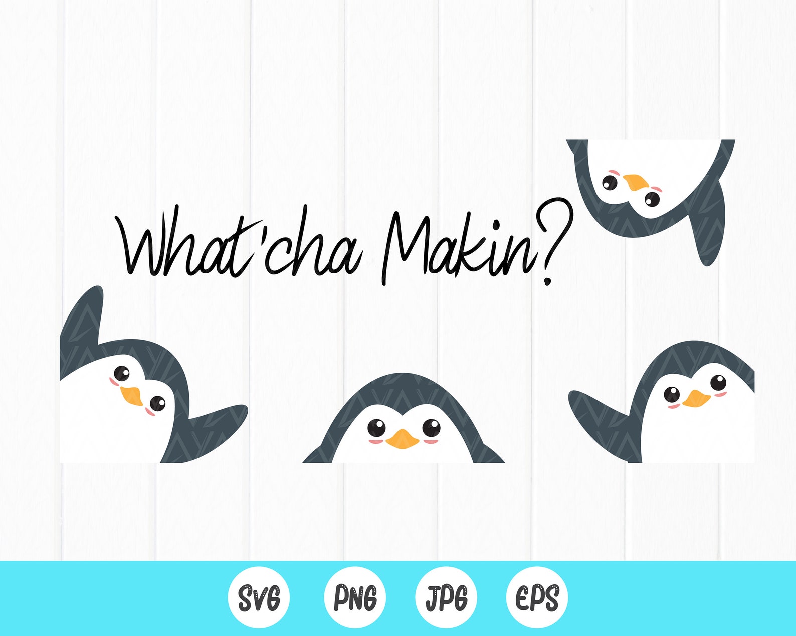 Penguin Whatcha Makin svg penguin lovers svg penguin Etsy Cross stitch penguin christmas 3d kit card nutmeg company