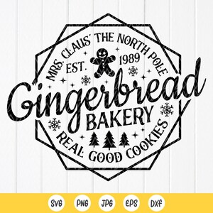 Mrs Claus Gingerbread Bakery and Sweet Shoppe Absorbent Stone Holiday Christmas Drink Coasters (Set of 4)