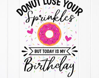 Donut Birthday SVG: Girl Birthday Shirt, Party Decor ,Cricut Cut File (Digital Download)