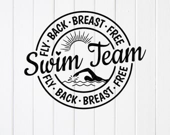 Schwimmteam SVG PNG: Geschenke für Schwimmer, Design für Sportmutter-Shirts, Cricut-Dateien (Digitaler Download)