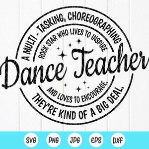 Dance Teacher Definition SVG, Dance Teacher Gift, The Best Teachers svg, Dance Teacher appreciation svg, Instant Download files for Cricut