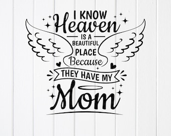 I Know Heaven is A Beautiful Place Because They Have My Mom Svg, Mom ...