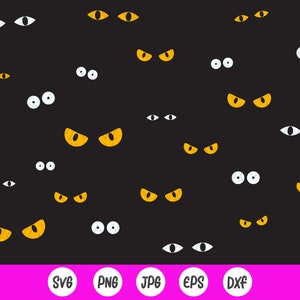 Spooky eye seamless design decal svg, Spooky eye clipart cut file, Spooky eye Halloween SVG, eyeball svg,Instant Download files for Cricut