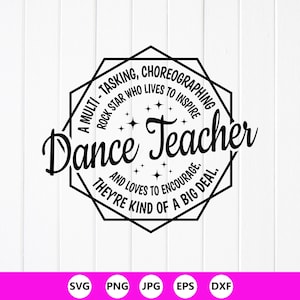 Dance Teacher Definition SVG: Gift for Teacher,Cut files for Cricut,Sublimation Designs (Digital Download)