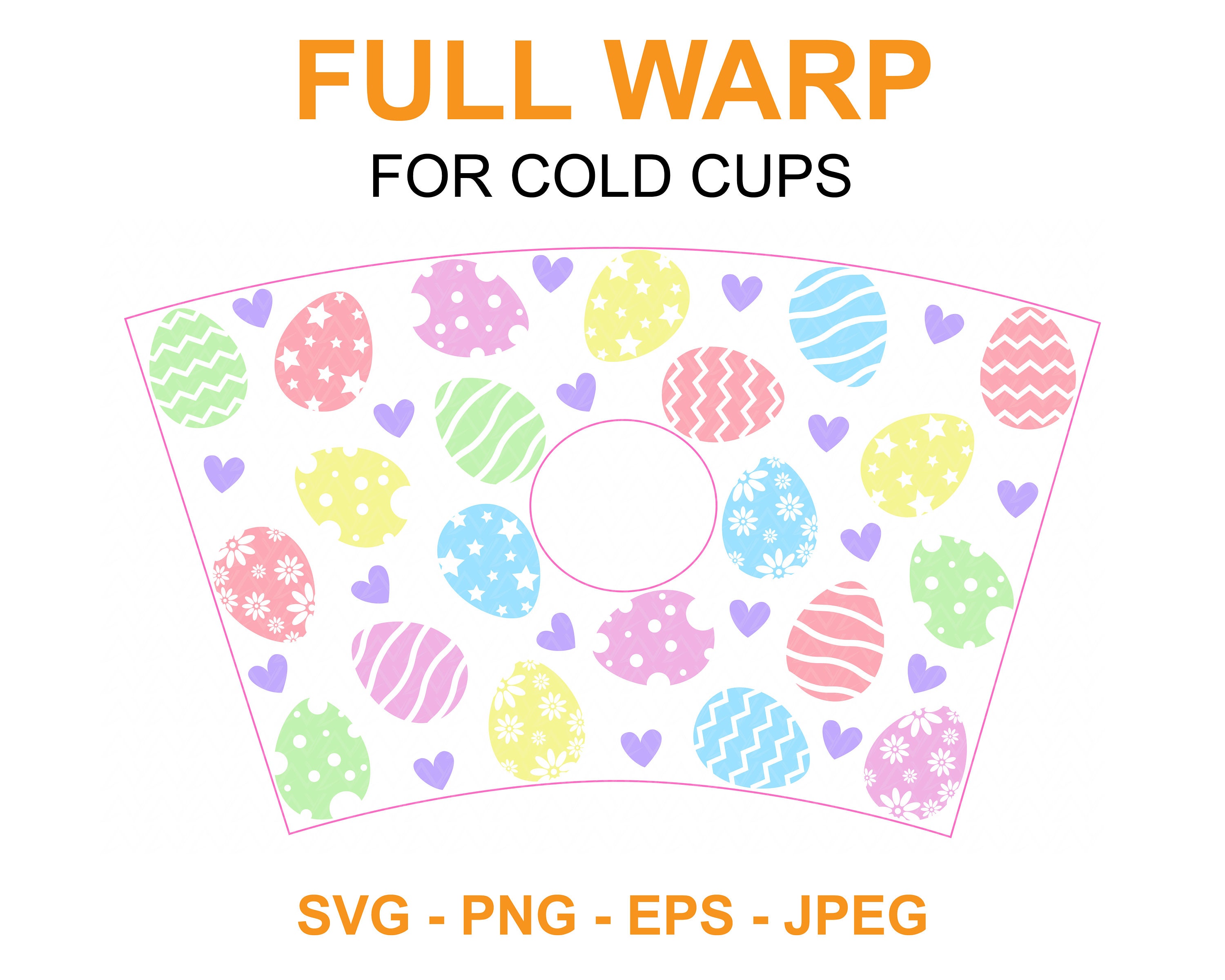 Happy Easter Starbucks Cup SVG Full Wrap Easter Egg Starbucks Etsy