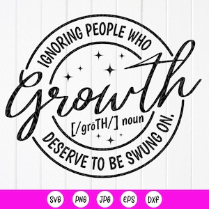 Wachstums-Definition SVG, Motivations-Svg, Frauen-Power svg, Geschäfts-Svg, feministisches svg, Frau Empowerment svg, sofortiger Download-Dateien für Cricut