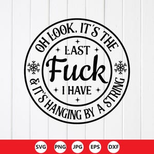 面白いクリスマスオーナメントSVG：面白いクリスマス皮肉、Cricutカットファイル（デジタルダウンロード）