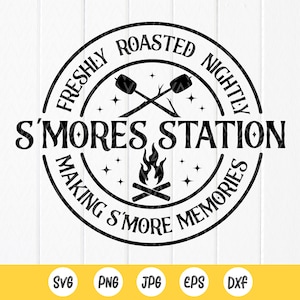 S&#39;Mores Station svg, Making S&#39;more Memories SVG, Summer svg, Smores Svg, Camping Shirt ,Marshmallows SVG, Instant Download files for Cricut