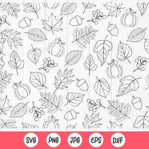 Fall Leaf seamless design svg, Autumn Leaves clipart SVG, Maple Leaf SVG, Seamless Autumn Leaf svg, Instant Download files for Cricut