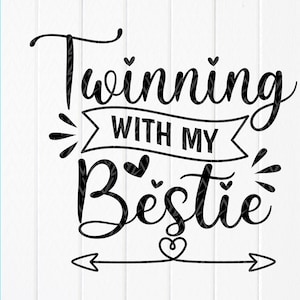 Jumelage avec ma meilleure amie SVG, svg meilleur ami, collègue cadeau svg, svg drôle bestie, bff svg, svg amitié, fichiers à téléchargement immédiat pour Cricut