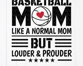 Basketballmamma SVG: Loud & Proud Cricut-filer (digital nedladdning)