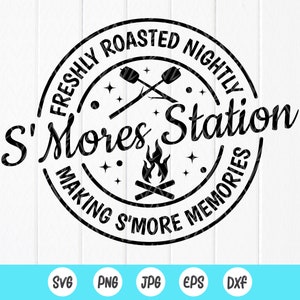 S&#39;Mores Station svg, Making S&#39;more Memories SVG, Summer svg, Smores Svg, Camping Shirt ,Marshmallows SVG, Instant Download files for Cricut