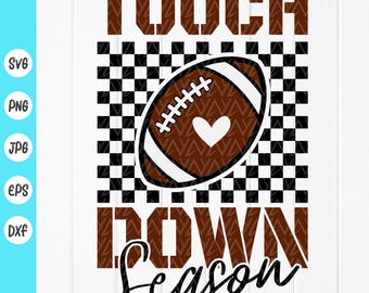 Mamá del Fútbol en la Temporada de Touchdown SVG: Vibraciones del Día del Juego, Archivos de Corte para Cricut, Diseños de Sublimación (Descarga Digital)