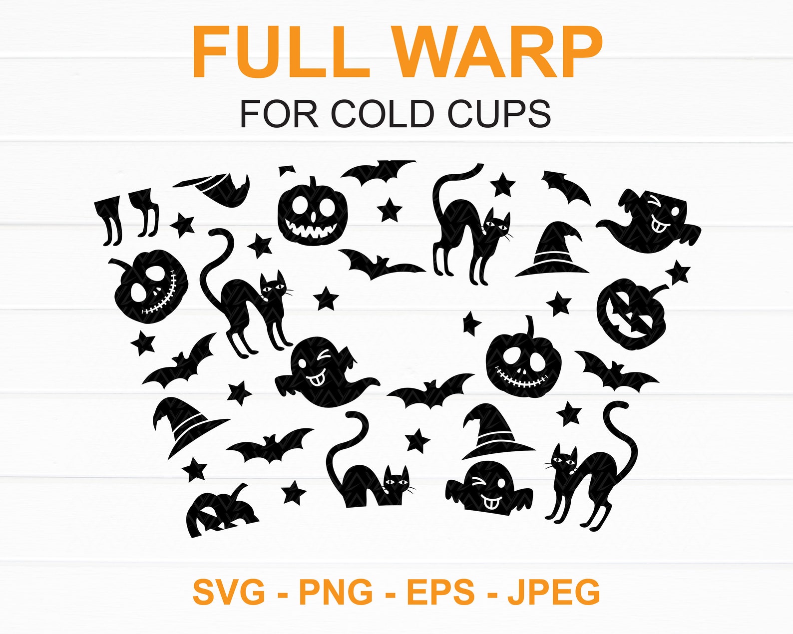 Halloween Starbucks cup SVG Halloween Full Wrap Starbucks | Etsy
