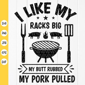 Ik hou van mijn rekken grote BBQ SVG, Grill papa SVG, Barbecue Quote, Grillen Vaderdag SVG, BBQ Lover SVG, Schort SVG, Instant Download bestand voor Cricut