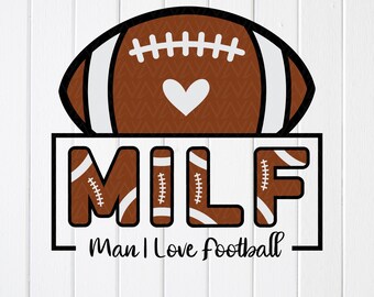 Funny MILF Football Leopard Print SVG, Game Day Design (Digital Download)