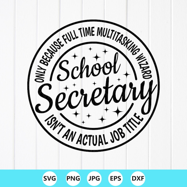 Funny School Secretary SVG: Multitasking Wizard Gift ,Cut files for Cricut,Sublimation Designs (Digital Download) image 1